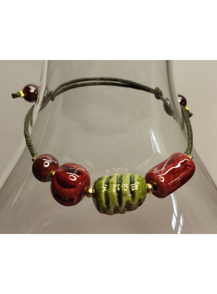 Bracialetto Cordoncino Rosso e Verde Bracialetto Cordoncino Rosso e Verde