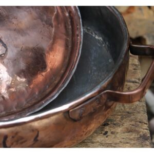 Pentola risottiera in rame