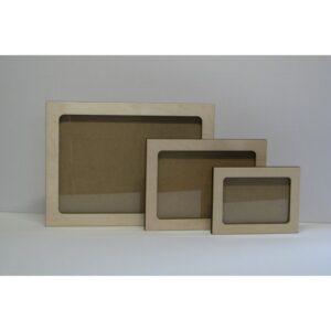Kit tre cornici in legno multistrato - Nuvole