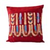 Cuscino rosso dipinto a mano