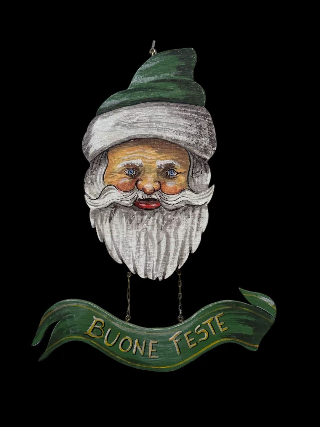Babbo Natale verde 1 ''Buone Feste''